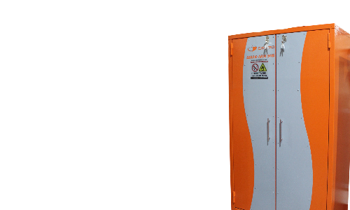 Cabinets for storing flammable liquids and lithium-ion batteries
