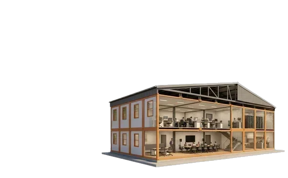 Modular buildings (BMZ), disassembled and assembled