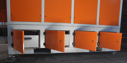 Forklift slots and eye bolt mountings allow the AerCO FVU to be transported and installed quickly.