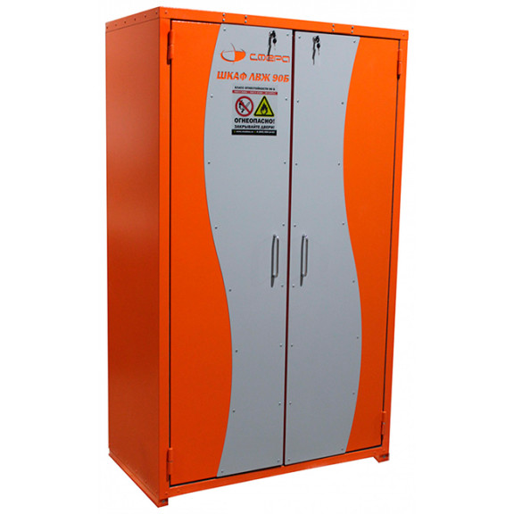Sfera cabinet for storing flammable liquids–2–1950x1090x660–1–1–0, fire resistance 90B (90 minutes). Photo 1